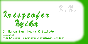 krisztofer nyika business card